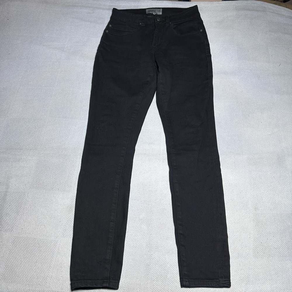 Dapper Boi Skinny Jeans Size 28x32 Black Wash Stretch Denim Comfort‎ Unisex